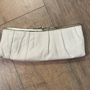 Solas | Chic White Leather Clutch
